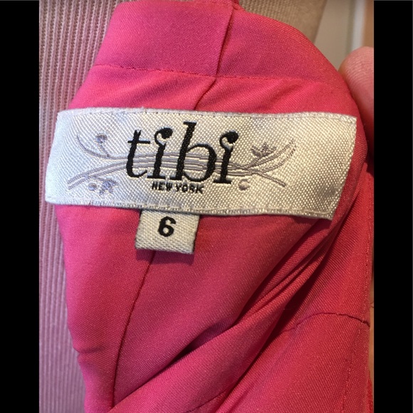 Tibi Pretty One Shoulder Cut Out Motif Mini Dress - Picture 6 of 8